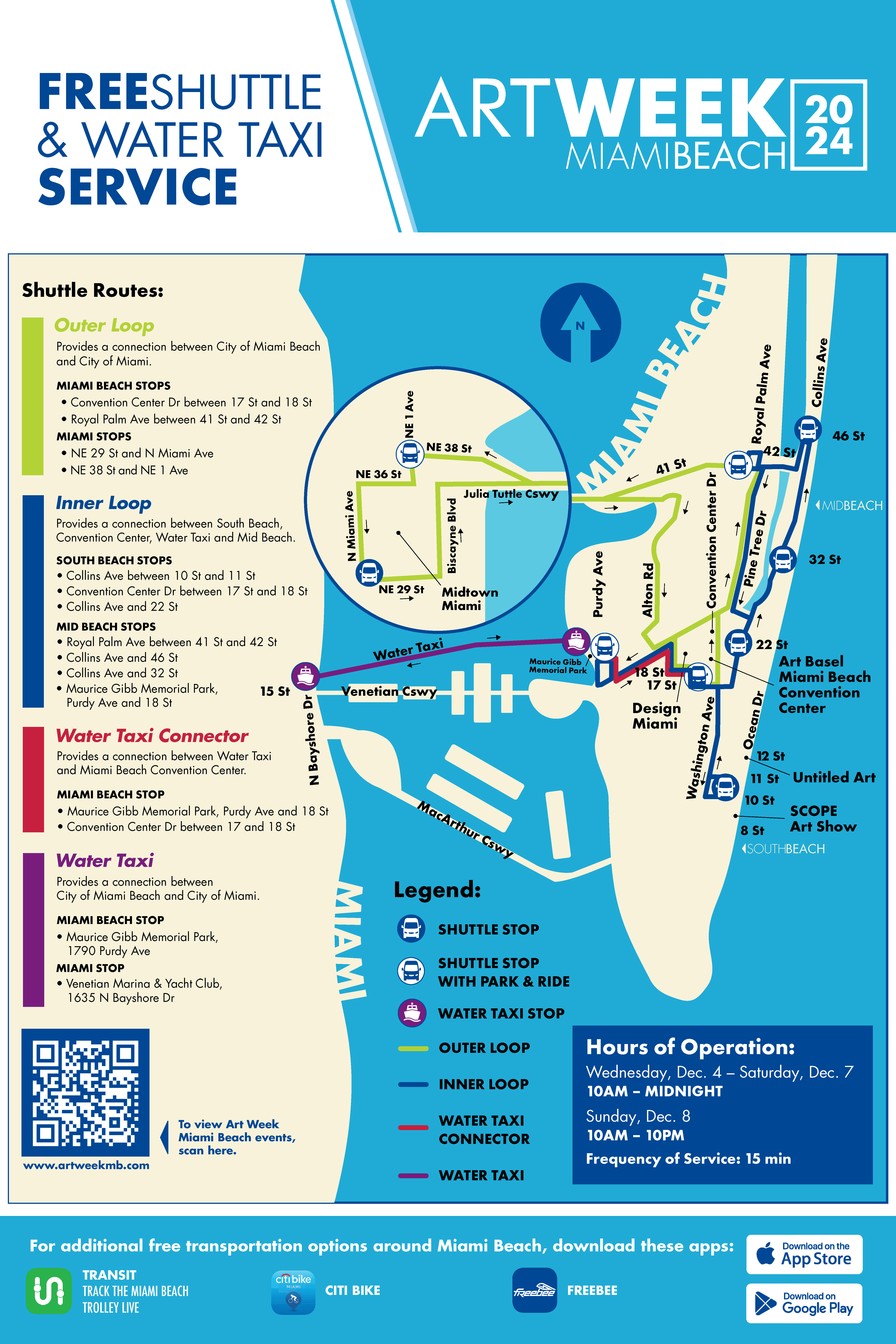 City of Miami Beach to Launch Free Water Taxi Service and Dedicated Shuttles for Art Week Miami Beach